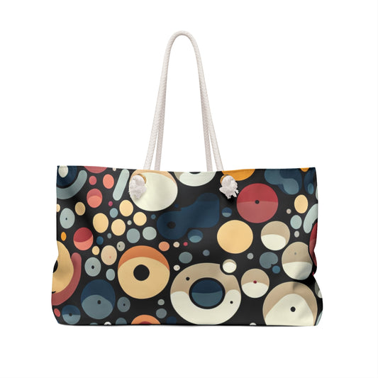 Chic Emerson Belleau Modern Weekender Bag showcasing a unique blob design, perfect for elegant escapes and crafted with sturdy rope handles.