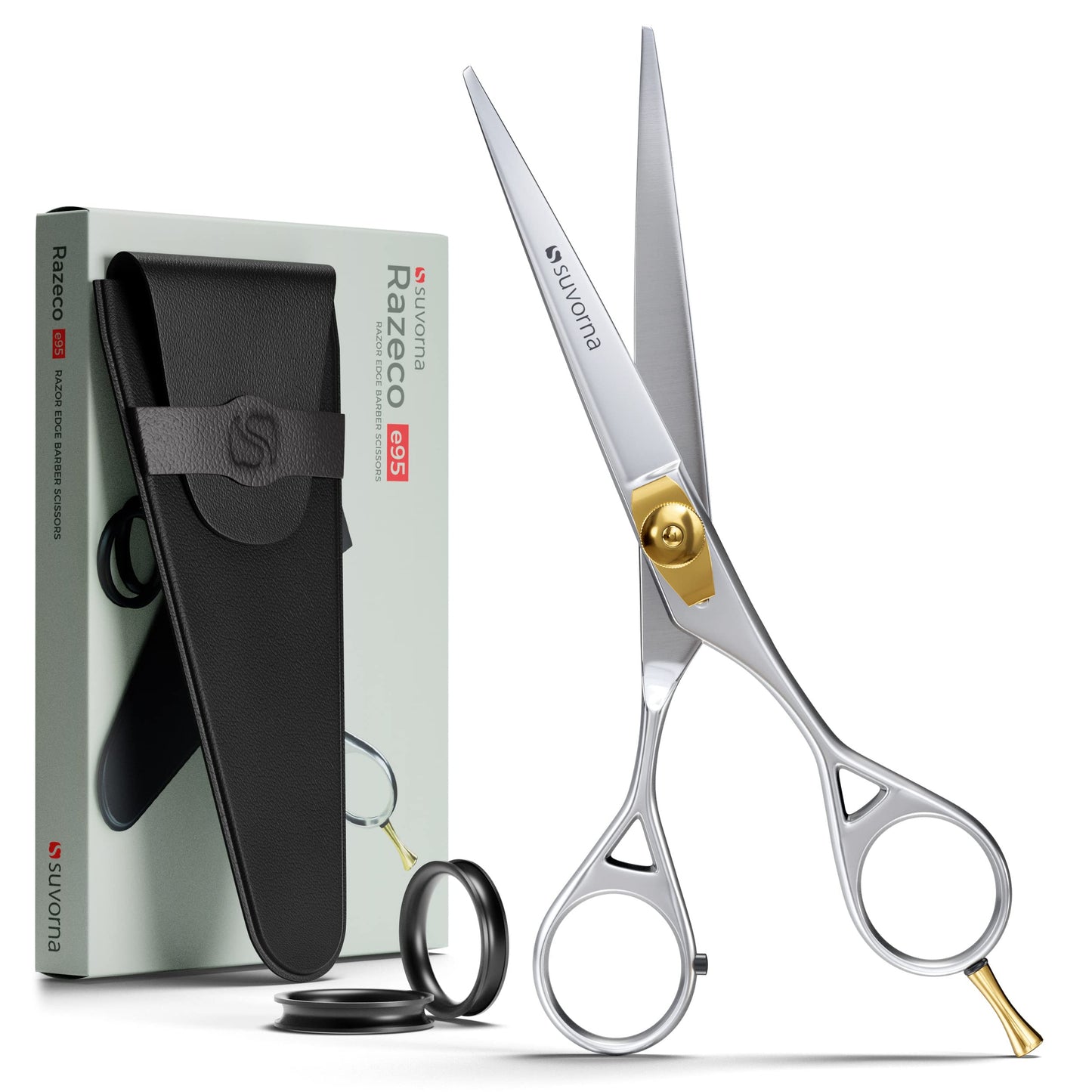 Suvorna 6" Professional Hair Scissors - Hairdressing Scissors UK for Men & Women, Hairdresser Scissors, Barber Scissors, Hair Cutting Scissors.