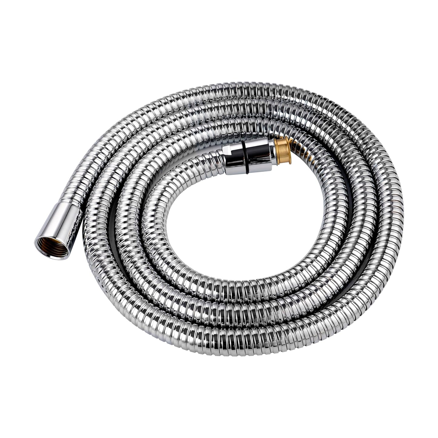 Hibbent 16mm (Outer)/10mm(Inner) Large Bore Shower Hose 1.75m -Supper Low Water Pressure Boosting Shower Hoses with Chrome, Universal Anti-Kink and