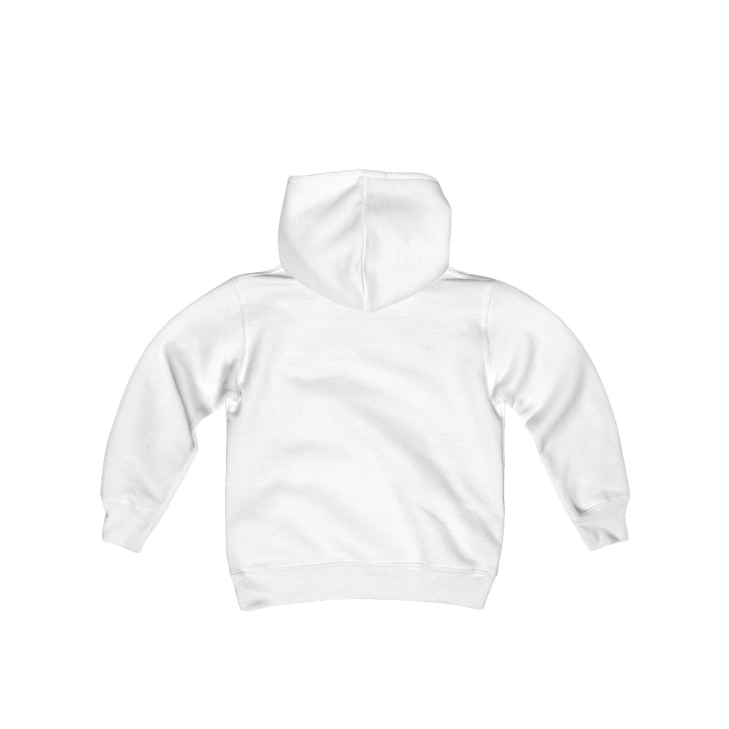 Elegant view of the back of a Retro Gaming Unisex Hooded Sweatshirt for Teens, showcasing its premium fabric and stylish design, perfect for lovers of classic video games.