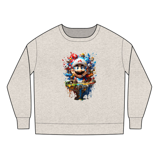 Unisex Kids' Gaming Sweatshirt Ages 2-7 Years - Vibrant Graphic Print in a light colour showcasing a dynamic gaming design, ideal for stylish young gamers.