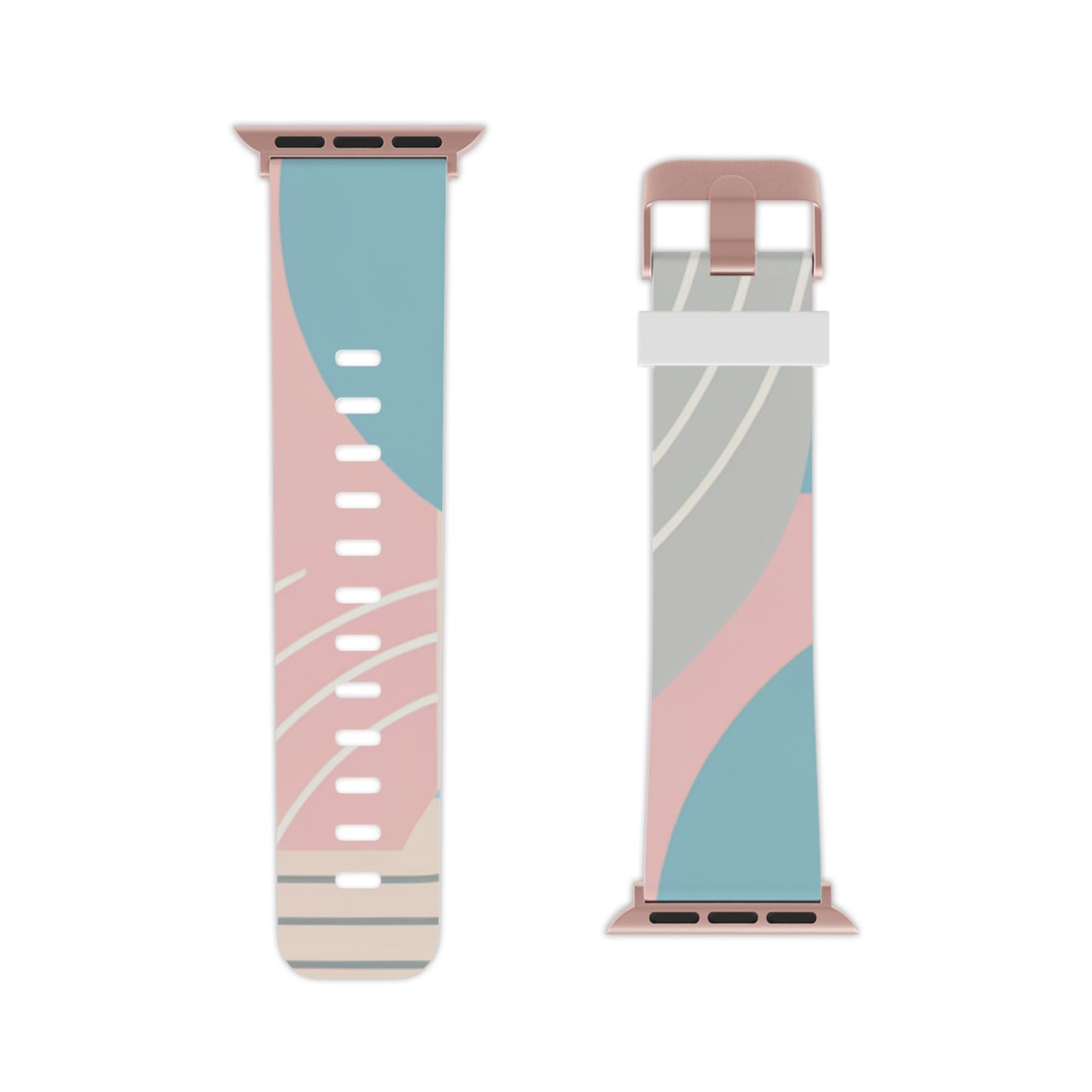 Pastel Elegance: Contemporary Watch Strap with Unique Interlace Design and Soft Gradients