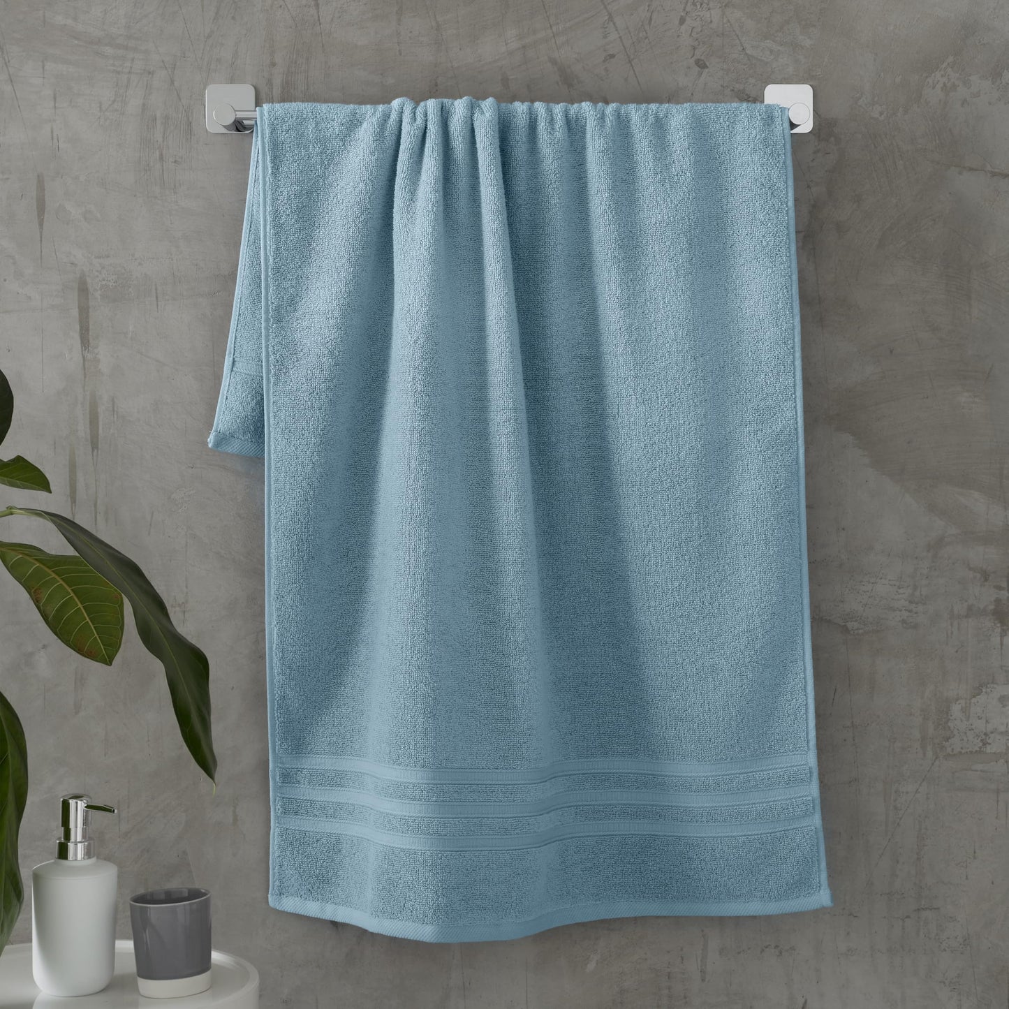 Catherine lansfield zero twist cotton 90x140cm bath sheet...