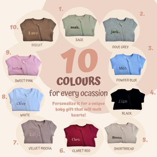 Dove Grey Zip Sleepsuit for Newborns to Toddlers by DreamBuy, featuring luxurious soft fabric for ultimate comfort.