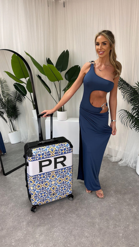 Elegant Ariel Cut Out Maxi Dress featuring a one-shoulder design, perfect for sophisticated celebrations.