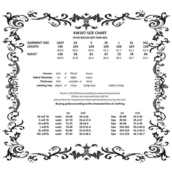 Back view of the pleated maxi skirt with concealed zipper, demonstrating its smooth fit and elegant style for gothic fashion enthusiasts.