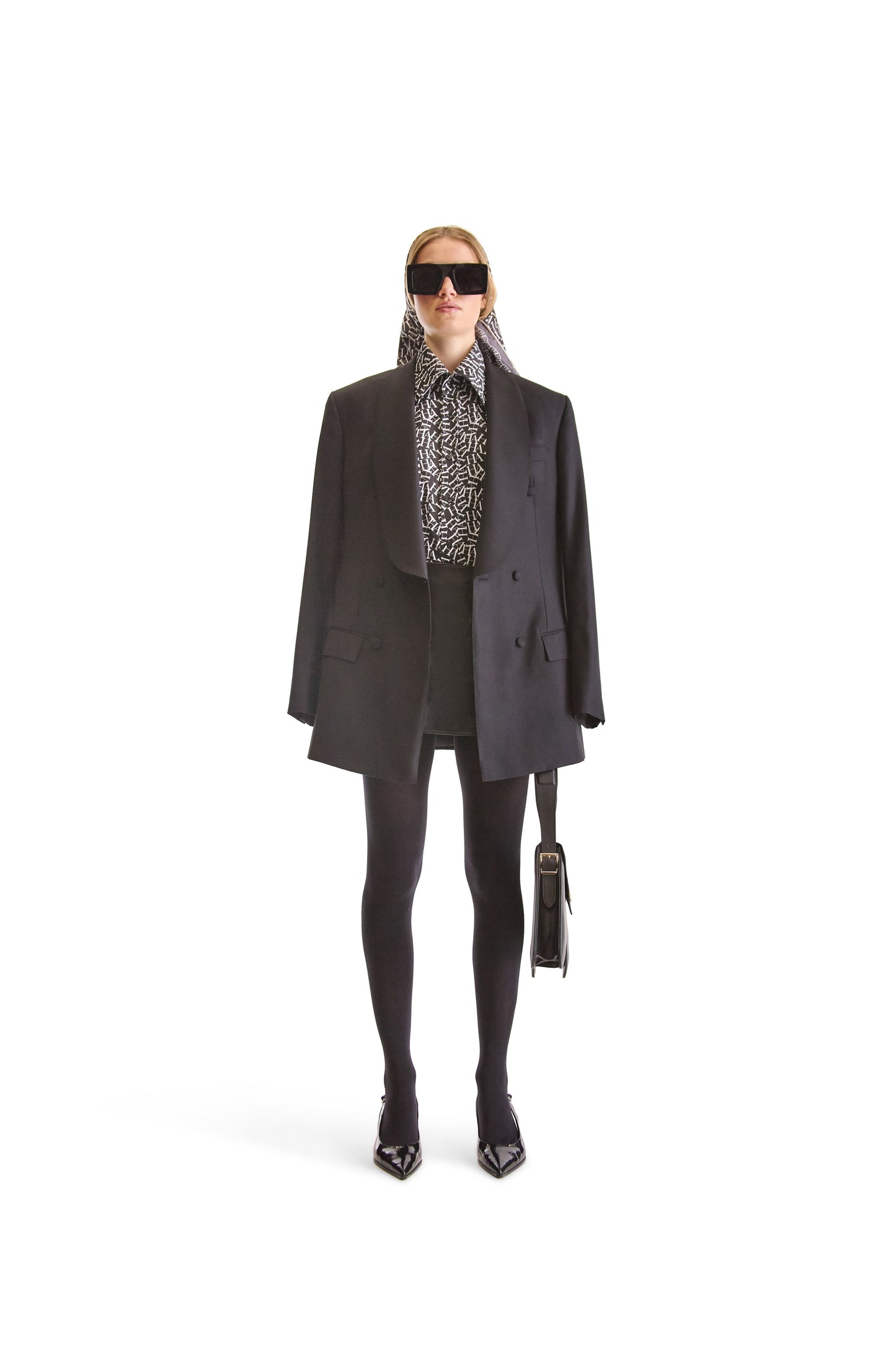 Luxury Helen Anthony tailored fit long-sleeved shirt featuring an exclusive woven fabric and elegant initial monogram print, designed in Italy for refined style.