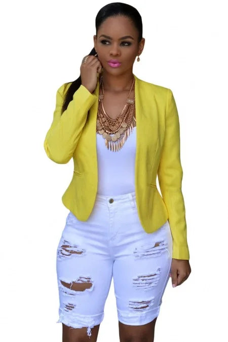 Chic and trendy women's summer denim shorts in a skinny fit, perfect for casual outings, available in sizes S-2XL.