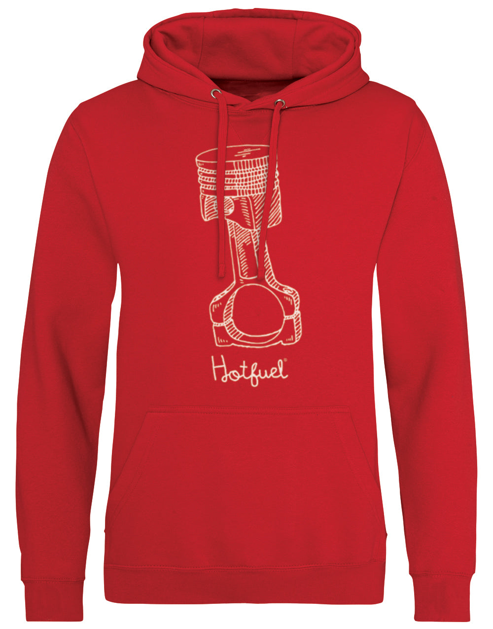 Luxury Hotfuel Piston Print Hoodie - Premium 80% Cotton, Double Fabric Hood, Kangaroo Pocket