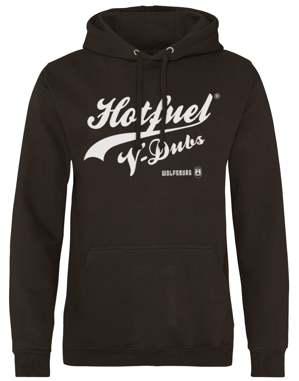 Premium Hotfuel V-Dub Hoodie - 80% Ringspun Cotton, Double Fabric Hood, Kangaroo Pocket