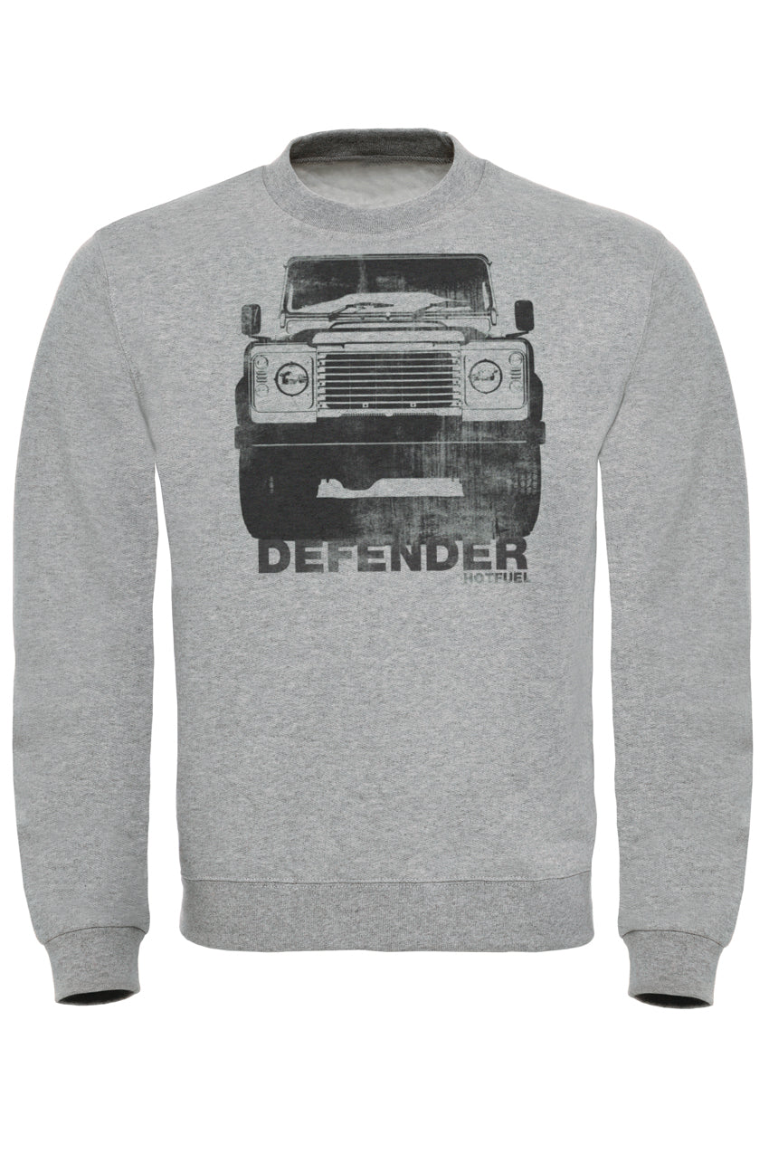 Luxury Defender Print Sweatshirt - 80% Ringspun Cotton, Premium Quality, Brushed Inner Fleece