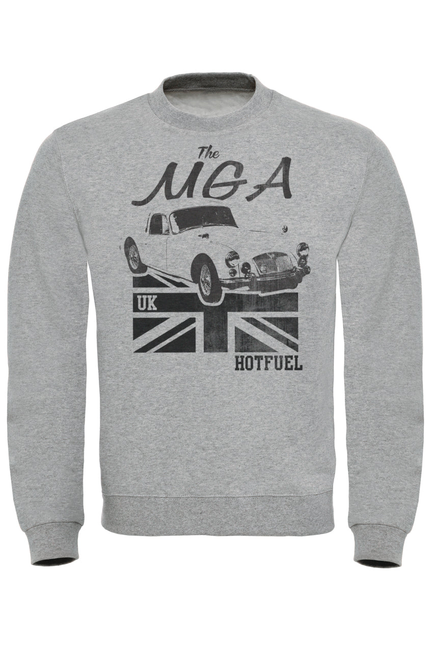 Luxury MGA UK Print Sweatshirt - Premium Cotton Blend, Ribbed Detailing, WRAP Certified