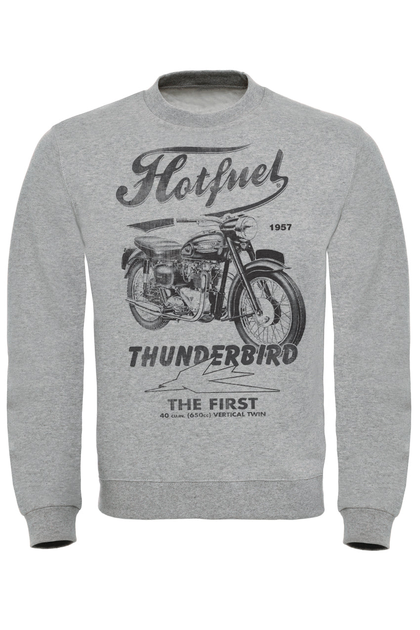 Premium Hotfuel Thunderbird Sweatshirt - 80% Ringspun Cotton, Brushed Inner Fleece