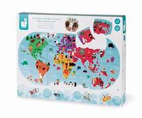 Janod Bath Explorers Puzzle Map