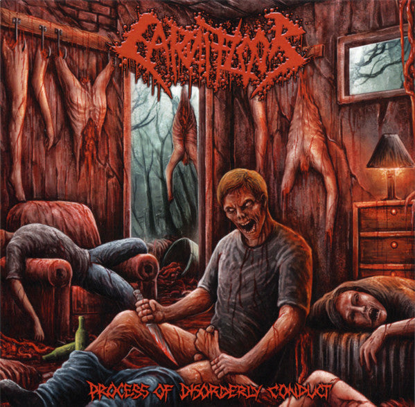Official CD cover for Carnifloor - Process Of Disorderly Conduct, an album released by Rancid Offal Records, showcasing Death Metal genre with a distinctive artistic design.