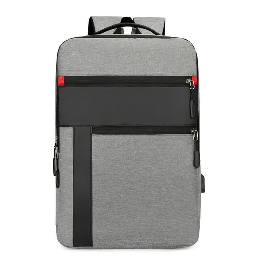 Dazzling Dreams Male Student Backpack in grey, featuring a spacious and functional design with premium Oxford cloth construction, ideal for male students.