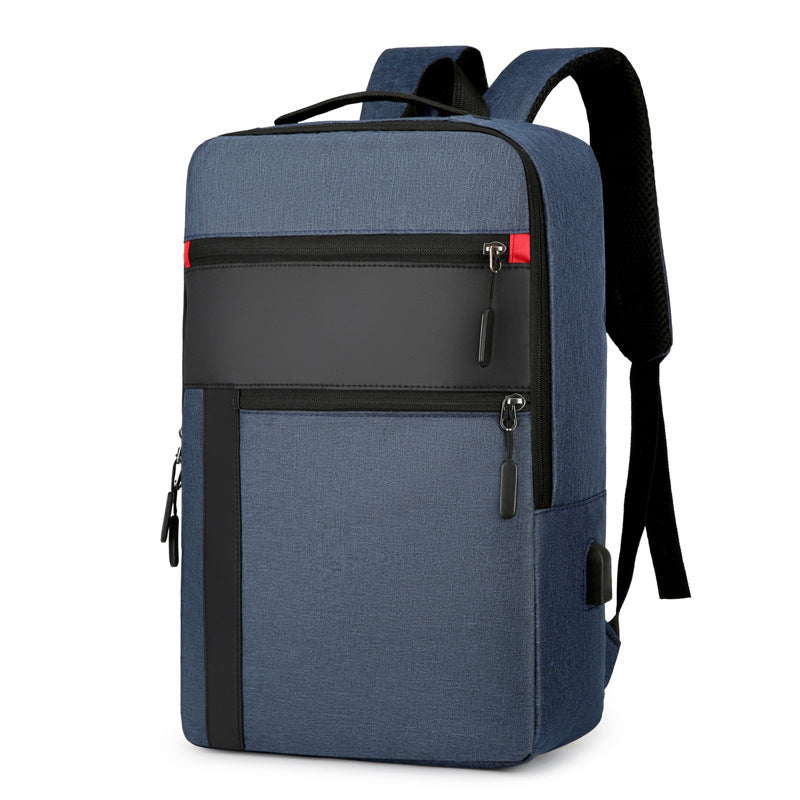 Dazzling Dreams Male Student Backpack in elegant blue, featuring a sophisticated aesthetic, spacious interior, and crafted from durable Oxford cloth, perfect for modern male students.