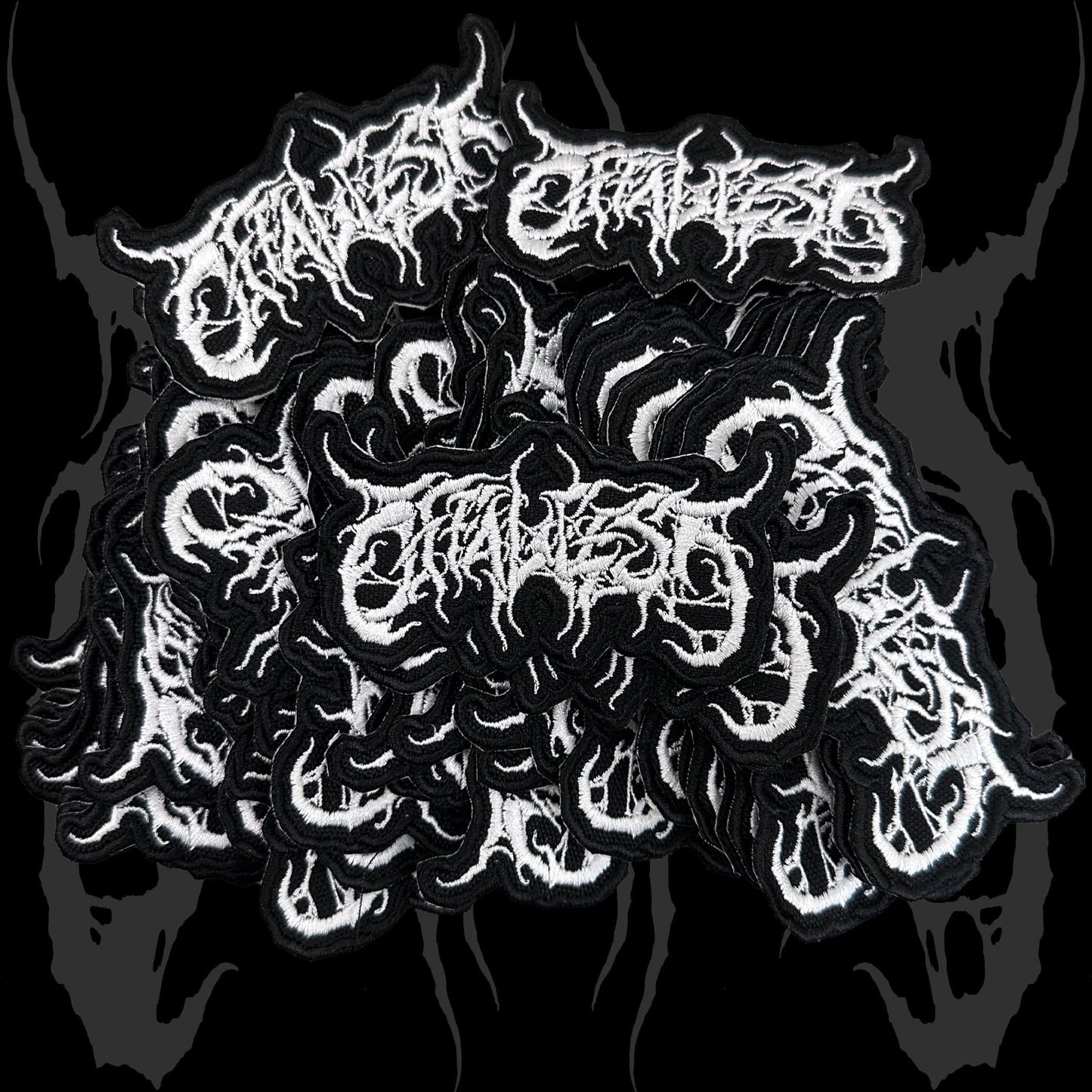 Sleek Offal Fest woven patch, a stunning piece by Rancid Offal Records, ideal for enhancing your collection.