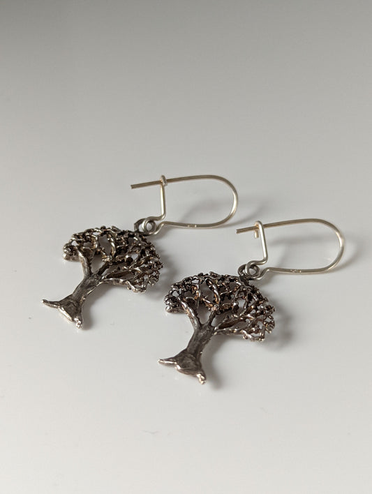 Silver Steed Fruit Tree Silver Dropped Earrings
