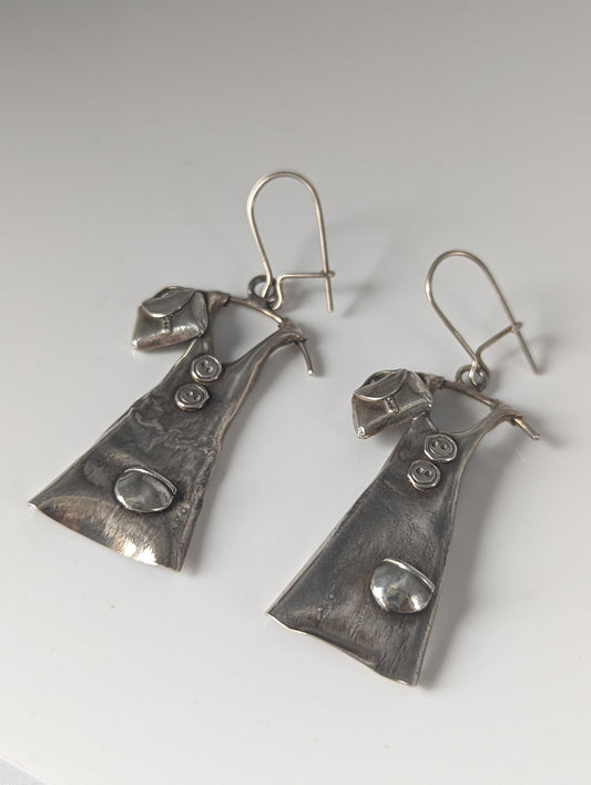 Silver Steed Outfit Dropped Earrings