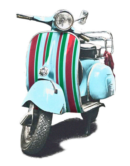 Luxurious Scooter Stripes Wall Art - High Quality Matte Photo Finish on Pro Fujifilm Paper