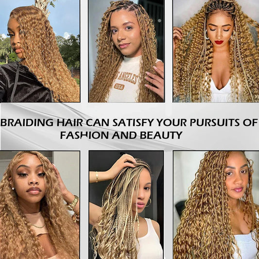 Luxurious 100% Brazilian Deep Wave Curly Hair, 2 Bundles of 100g in Rich Brown Shade