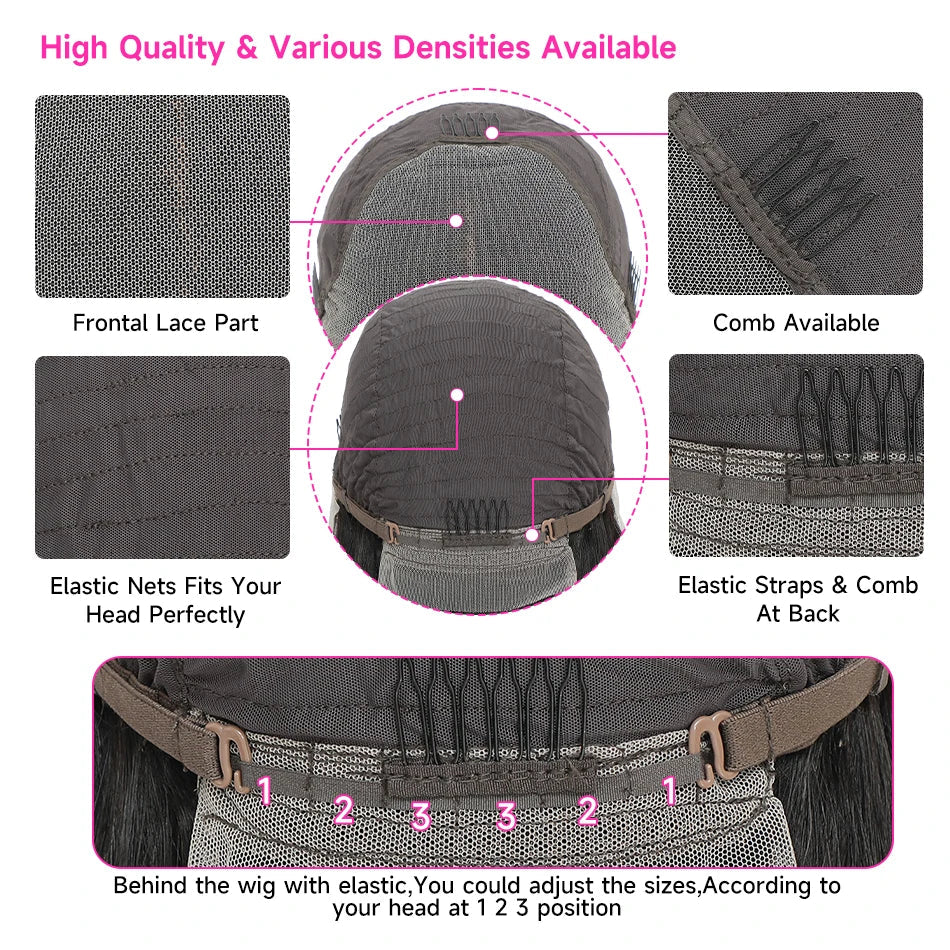 Stylish display of a premium 100% human hair bob wig, featuring intricate water wave curls and pre-plucked, bleached knots for a flawless finish and natural appearance.