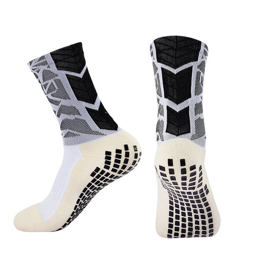 Elegant knee-high MagiMobo Grip Non-Slip Football Socks for men, designed for a superior fit with a non-slip grip, perfect for football enthusiasts.