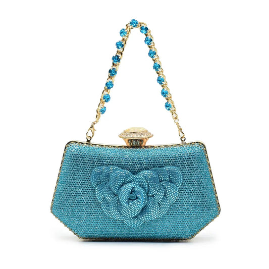 Close-up of luxurious high-heeled pump with rhinestone detail, highlighting the elegant design and craftsmanship of the women's shoe.