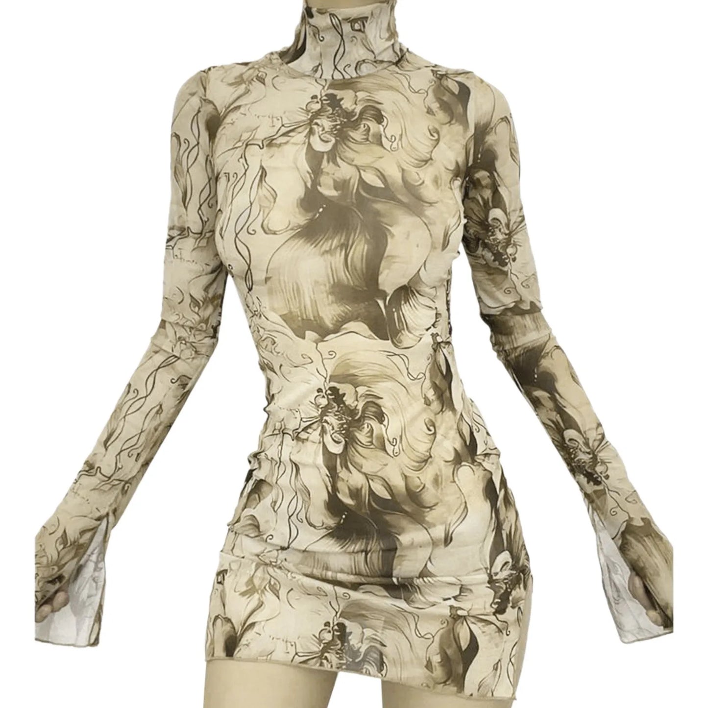 Elegant plus size A-line dress with beautiful bell sleeves and round neckline, knee-length style ideal for casual summer wear, made from breathable polyester.