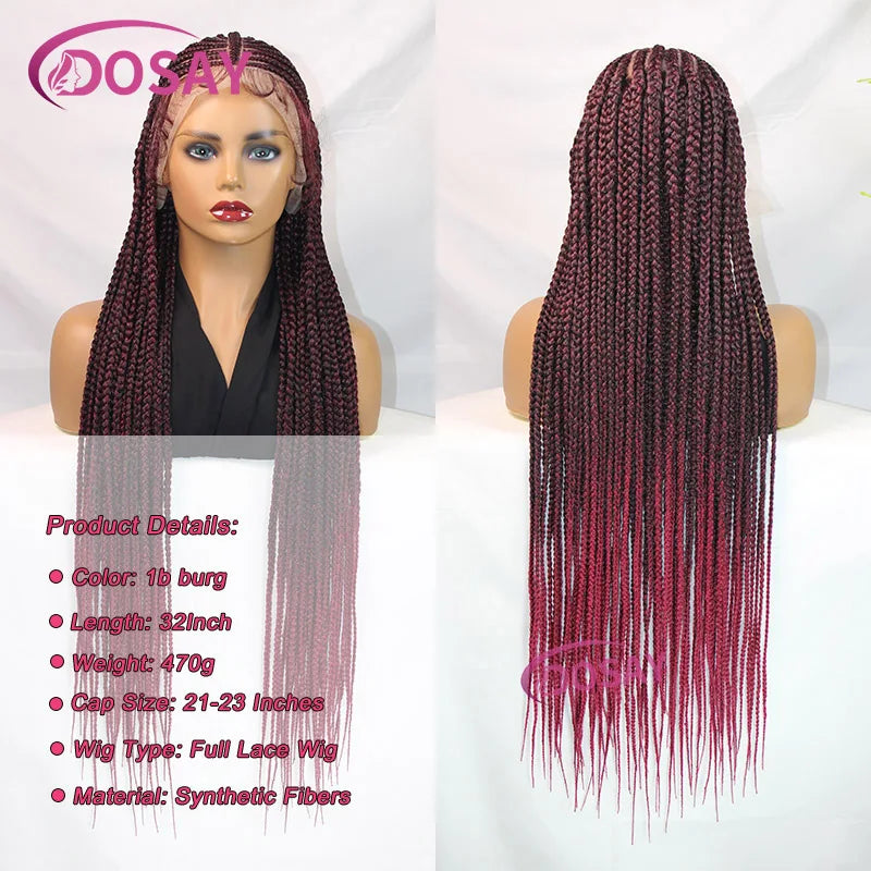 Versatile Swiss lace braided wig featuring high temperature fiber, designed for comfort and durability while maintaining a chic appearance.