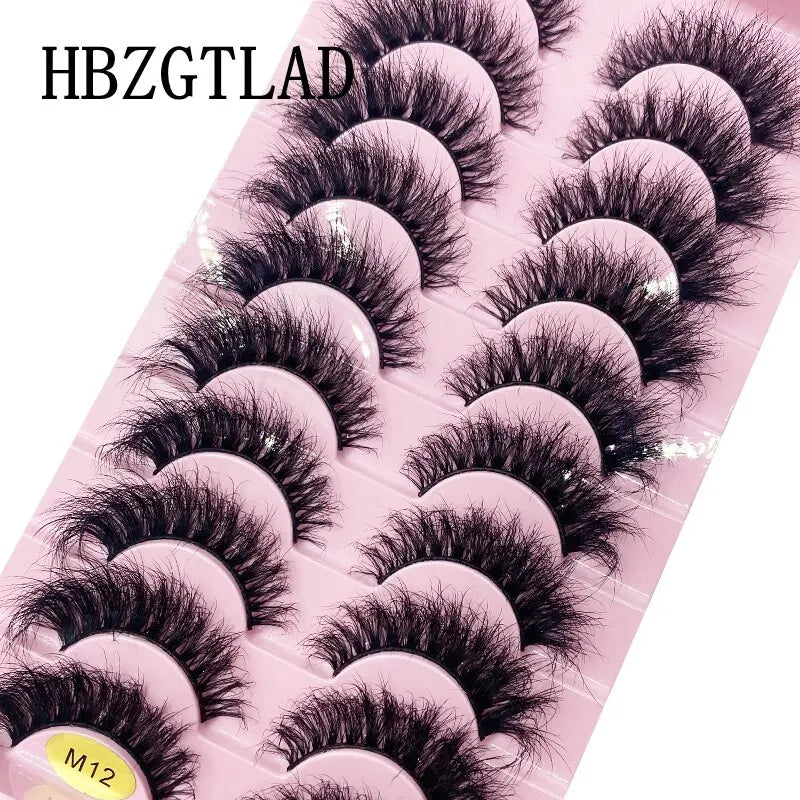 Elegant display of thick and soft 3D Faux Mink Lashes, perfect for achieving a glamorous and voluminous lash look.