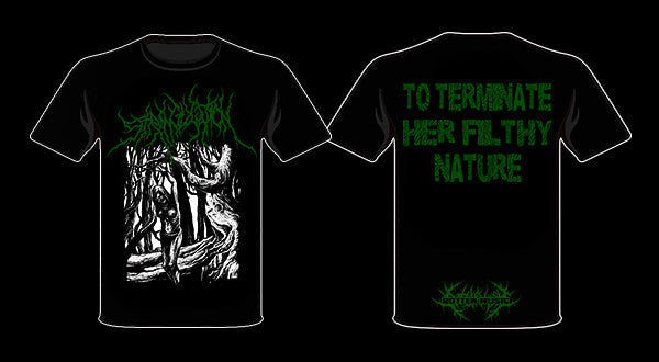 Strangulation - To Terminate Her Filthy Nature album cover by Rancid Offal Records, showcasing a visually striking design that embodies luxury and edginess.