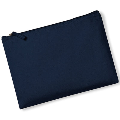 Stylish Earthaware Organic Cotton Accessory Pouch displayed with various dimensions, perfect for upscale organisation and crafted from premium, Control Union certified cotton.