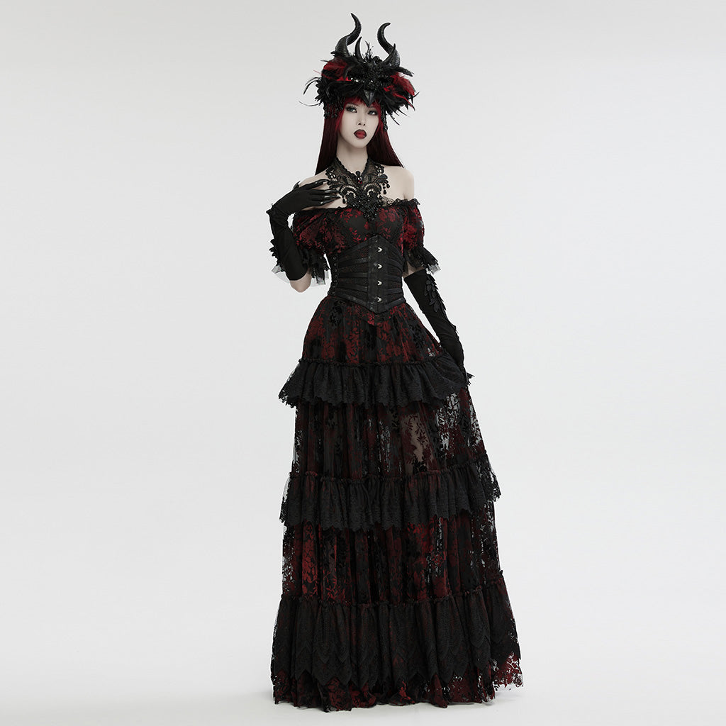 Elegant close-up of Punk Rave Alectrona Gothic Claw Gloves featuring dramatic long claws and exquisite detailing, ideal for a bold statement look.