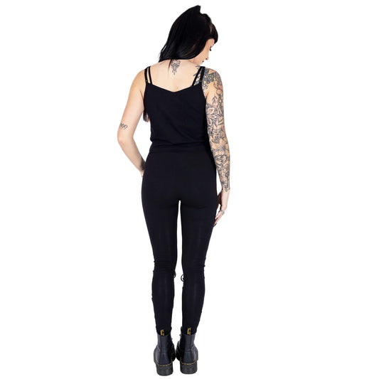 Vixxsin Calais Lace Up Leggings featuring edgy black eyelets and sensual mesh panels, perfect for fashion-forward women.