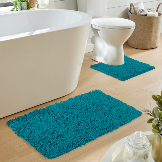 Close-up of the Como Cotton Bath Mat showcasing its super absorbent texture, ideal for a stylish and functional bathroom.