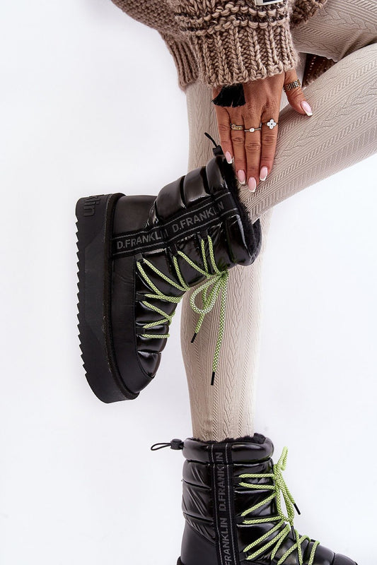 Stylish close-up of Step In Style Women's Vegan Snow Boots showcasing the luxurious thick fur lining and waterproof material ideal for winter wear.