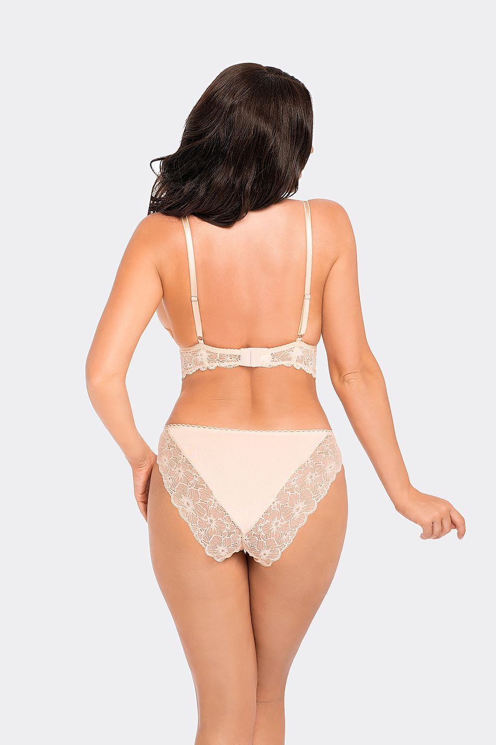 Babell BBL 191 high waisted cotton panties in elegant black lace, offering luxurious comfort for everyday wear.