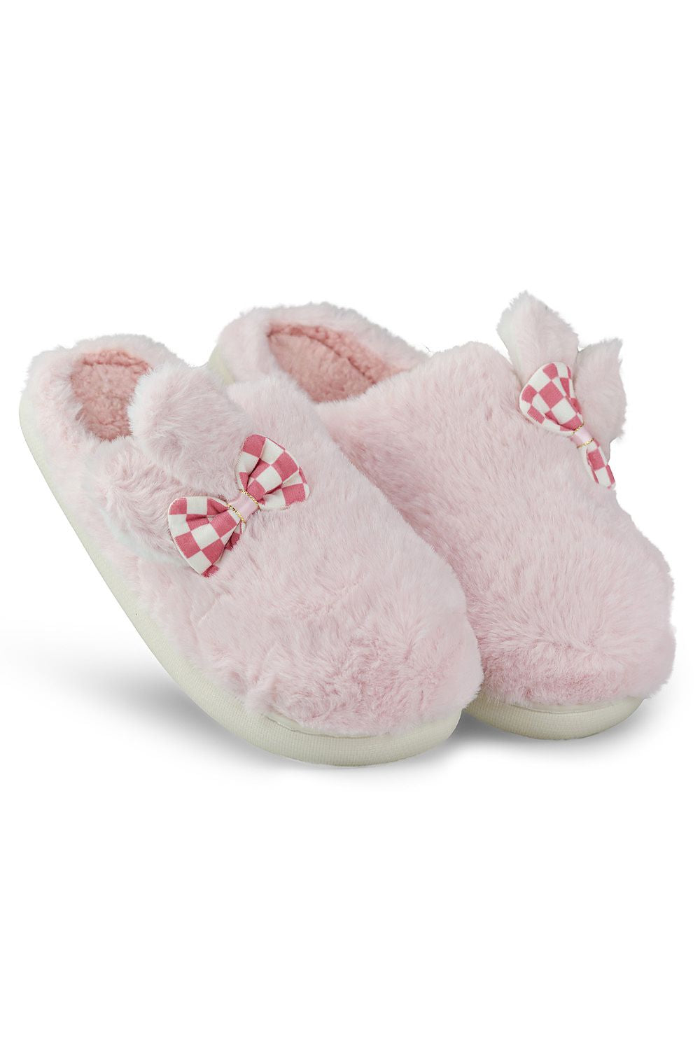 Luxurious PRIMO eco-fur slippers in a chic design featuring a solid insulated sole and adorable ear accents, perfect for ultimate comfort and warmth, available in sizes EU 36-41.