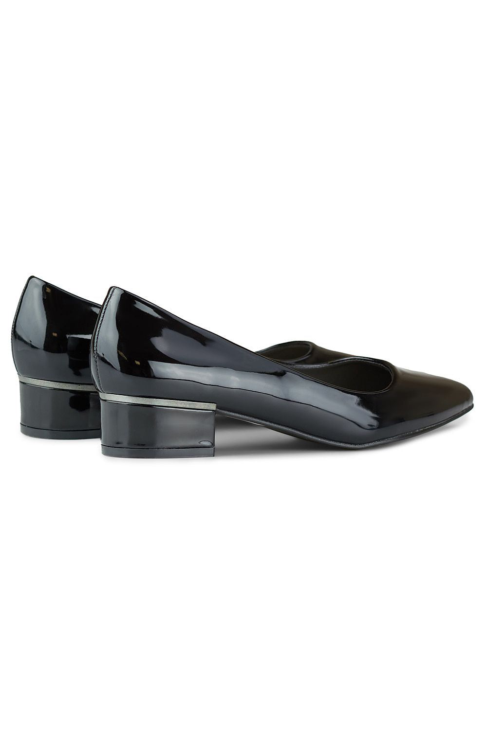 Elegant Black Block Heel Pumps by PRIMO, featuring a 3 cm stiletto heel, crafted from eco leather, perfect for sophisticated casual or formal occasions.