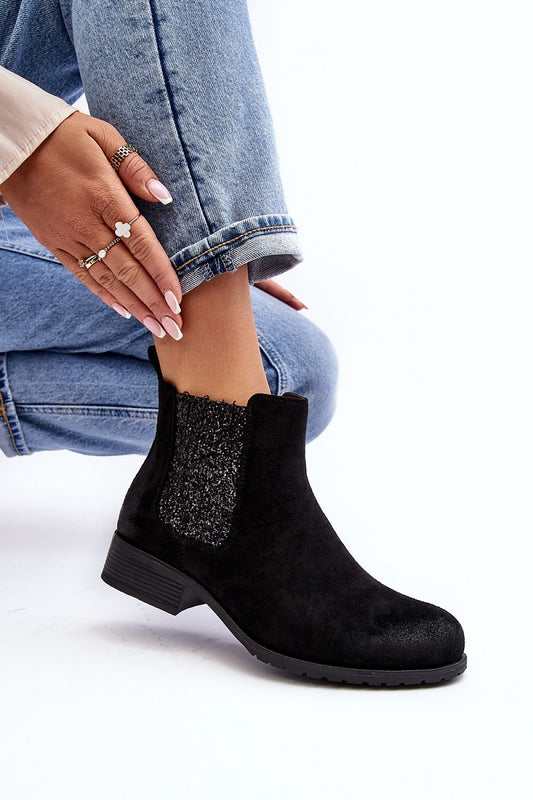 Eco-suede ankle-length jodhpur boots featuring a zip closure, designed for warmth and elegance from Step in Style.