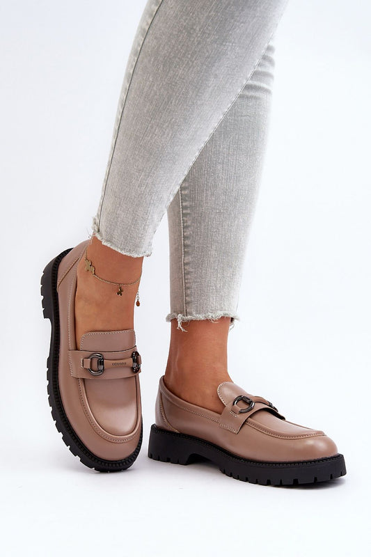 Sophisticated women's moccasins crafted from eco leather with a natural leather footbed, featuring a contemporary design by Step in Style, perfect for modern fashion.
