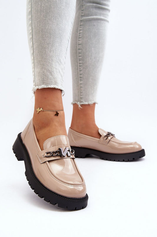Elegant platform moccasins crafted from luxury eco leather by Step in Style, designed for stylish comfort with a 3.5cm heel height.