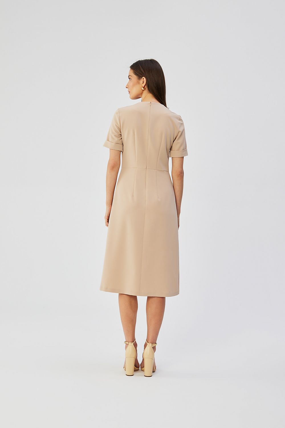 Stylove A-Line Cocktail Dress below the knee, perfect for formal occasions and everyday wear, exemplifying feminine grace and comfort.