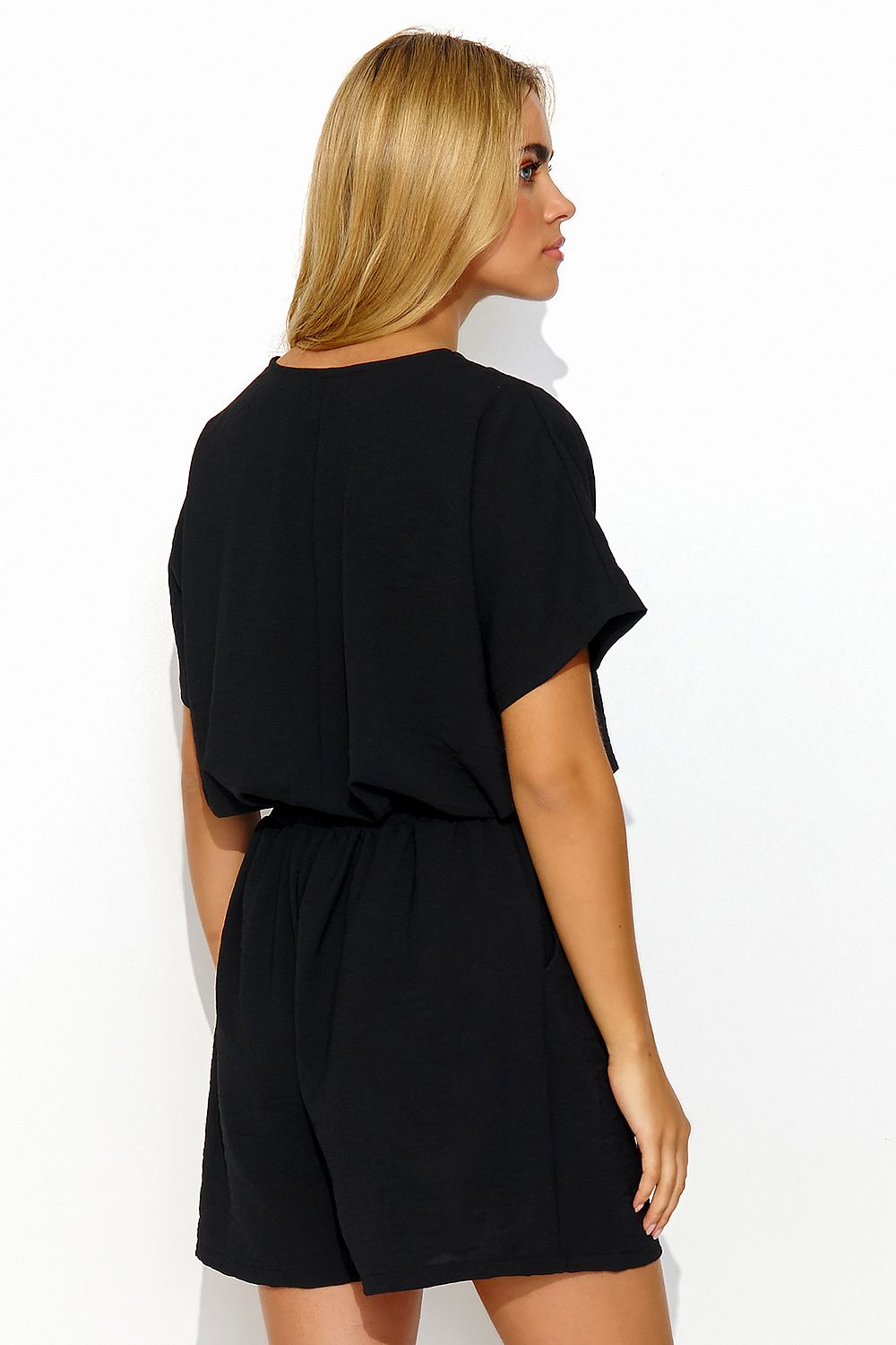 Light beige Makadamia Women's Casual Set showcasing a refined blouse with a heart neckline and versatile shorts, ideal for elegant casual occasions.