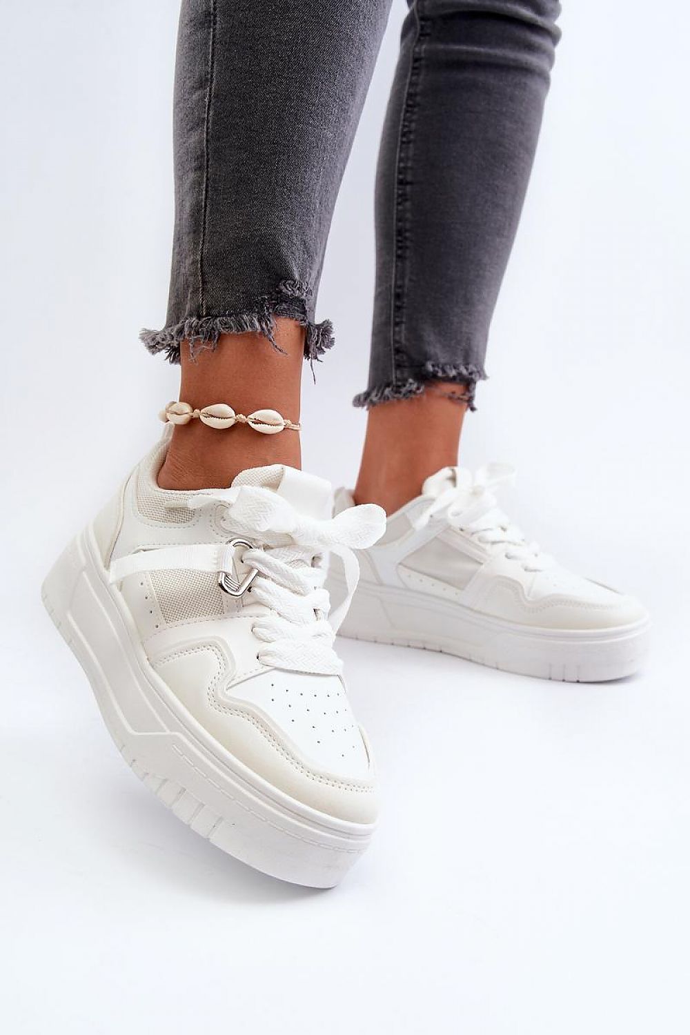 Chic Women's Platform Sneakers in Eco Leather by Step in Style, designed for fashion-forward comfort with a 4cm height to elevate your look.