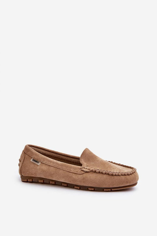 Luxurious eco-suede moccasins for women from Step in Style, featuring a chic rounded nose and soft removable insole for ultimate comfort.