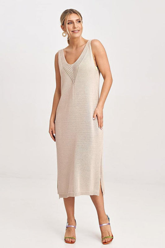 Close-up of the Figl two-piece midi dress set showcasing intricate detailing on the bolero and the flattering shape of the dress, ideal for sophisticated occasions.