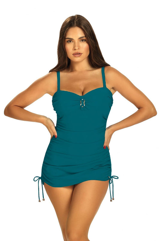 Elegant Barontex Tankini Swimsuit Set featuring a stylish T-shirt and comfortable high-rise bottoms, crafted from quick-drying, sun-resistant materials.